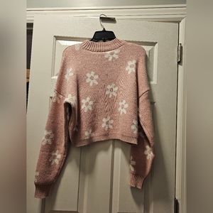 Pink Floral Hollister Sweater